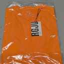 Mens Performance T Shirts Short Sleeve Athletic Fit Tee Shirt | Moisture wicking quick dry high elasticity gym activewear running top durable shrink resistant cooling workout tshirt (Orange, M)