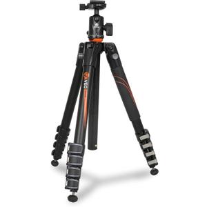Vanguard VEO 265AB Aluminum Travel Tripod with Ball Head for Sony, Nikon, Canon, Fujifilm Mirrorless, Compact System Camera (CSC), DSLR