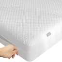 Twin Size Mattress Protector with Zipper - 100% Waterproof Zippered Mattress Cover - Soft & Cooling Noiseless Bed Mattress Covers - Top Removable Mattress Encasement 10-12" Deep
