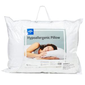 Medline Hypoallergenic Pillow, Luxurious Synthetic Fiber, 26” x 20”, Standard