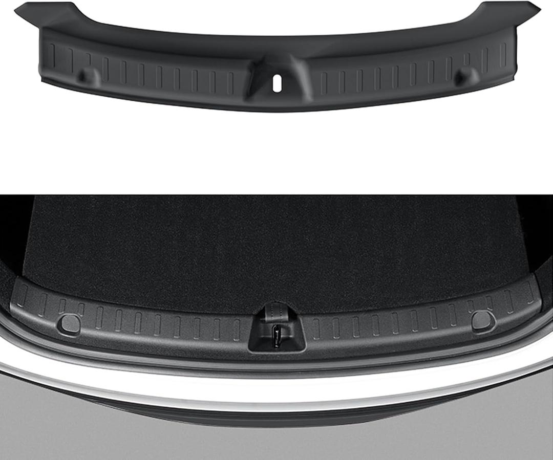 2025 2026 Model Y Juniper Rear Bumper Guard 1 PCS Anti-Scratch TPE Rear Trunk Door Sill Protector for Refresh Model Y Juniper (Premium/Performance)-NO for (Standard)