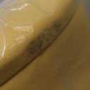 Poofzy Small Ottoman with Storage, Small Foot Stool Ottoman with Wood Legs, Sherpa Foot Rest for Couch, Living Room and Bedroom - Yellow