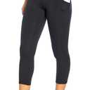 Balance Collection Women's Easy Eclipse High Rise Pocket Capri Legging (Medium, Black)