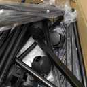 Golf Bag Garage Storage Rack with Wheels, Organizer for Single Golf Bag and Equipment Accessories, Ideal for Home, Garage, Club, Shed, Basement - Sturdy Wood and Metal Construction (Black)