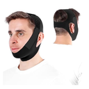 OHELEEP Anti Snore Chin Strap for CPAP Users, Snore Stopper Adjustable, Chin Strap for Sleeping Comfortable Stop Snoring Solution, Anti Snoring Devices Breathable and Reusable, Black, M