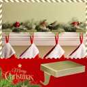 6 Pack Christmas Stocking Holder Bases - Mantel Stocking Hangers Hanging Hooks for Fireplace Stand Holder Weighted Hangers for Xmas Holiday Decoration (Bronze, 6)