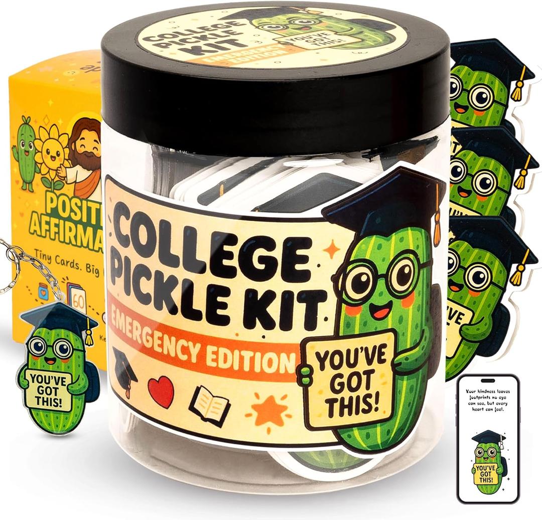 2 x Back to School Pickle Gift Funny Pickles Jar for Teacher, Unique Gift Idea for Women, Men, Staff or Coworkers, Cute First Day of School or Classroom Appreciation Gifts