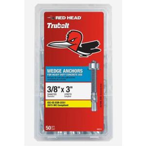 Red Head 3/8 in. x 3 in. Wedge Anchor 50CT