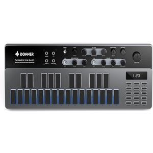 Analog Bass Synthesizer and Sequencer, Donner Essential B1 with Intuitive User Interface, 128 Patterns Memory, Saturation & Delay Effects, Make for Classic Acid Sound