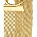 2 x Magnetic Mesh Metal Band Compatible with Apple Watch 10, Dressy C Shaped Buckle Milanese Bracelet Stainless Steel Adjustable Strap Replacement for Apple Ultra Series 9/8/7/6/5/4/3/2/1/SE Women Men