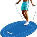 Jump Rope Mat Outdoor Indoor, Oval 52'' x 36'' Non-slip Fitness Exercise Mat, 5mm Shock Absorption Extra Thick Design, Suitable for Home Gym Floor, Concrete Jump Roping