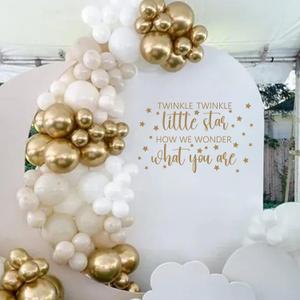 Twinkle Twinkle Little Star Gender Reveal Backdrop Sticker,Boy or Girl How We Wonder What You are Party Decorations, He or She Baby Shower Party Supplies (What You are Decal)