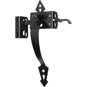 National Hardware N109-040 Swinging Gate & Door Thumb Latch, Heavy Duty, Coated with WeatherGuard Protection, Black