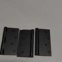3 Pack Black Door Hinges 4 Inch, Exterior Door Hinges with Square & 5/8" Radius, Removable Pin, Perfect for Heavy-Duty Front & Back Door, Antirust & No Squeaks
