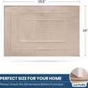 PURRUGS Machine Washable Kitchen Rug 24" x 35.5", Non-Slip/Skid Kitchen Runner Rugs & Floor Mats, Super Absorbent Soft Standing Mats for Kitchen, Sink & Laundry, Beige