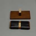 Oirlv Solid Wood Double Watch Display Stand Watch Bracelet OrganizerBlack