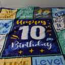 10 Year Old Boy Gifts Blanket 50" X 60", Gifts for 10 Year Old Boys, 10th Birthday Decorations for Boys, 10th Birthday Gifts for Guys, 2014 Bday Presents, 10th Birthday Throw