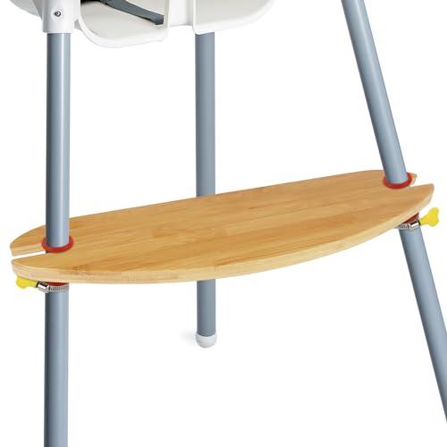 ECOGREDA Baby Bamboo High Chair Accessories Compatible Antilop IKEA High Chair Footrest, Adjustable High Chair Foot Rest