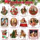 Syhood 36 Pcs Christmas Horse Ornaments Funny Farm Animal Wooden Hanging Tree Decoration Farmhouse Holiday Decor Xmas Ornament Gift for Horse Lovers