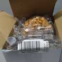 Tessco for you 100 Pcs Mini Liquor Bottles with Gold Cap, Small Empty Shot Bottle, Airtight Plastic Spirit Alcohol, Salad Dressing Wine Hot Sauce Party Supplies(0.8 Oz)