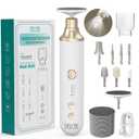 PELCAS 8 in 1 Cordless Nail Drill, Electric Nail Filer 5 Speeds Manicure & Pedicure Kit with LED Light, Electric Foot Callus Remover for Foot Callus, Toenail, Thick Nails, Finger Nails Golden