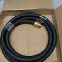 Giraffe Tools Garden Hose 5/8" Custom Length, No Kink, Flexible, Leakproof Water Hose, 600 Burst PSI, 10ft Male Female Fittings,Black Orange
