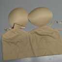 SIMIYA Strapless Bras for Women Non-Slip Wireless Bandeau Bra (Orange, XL)