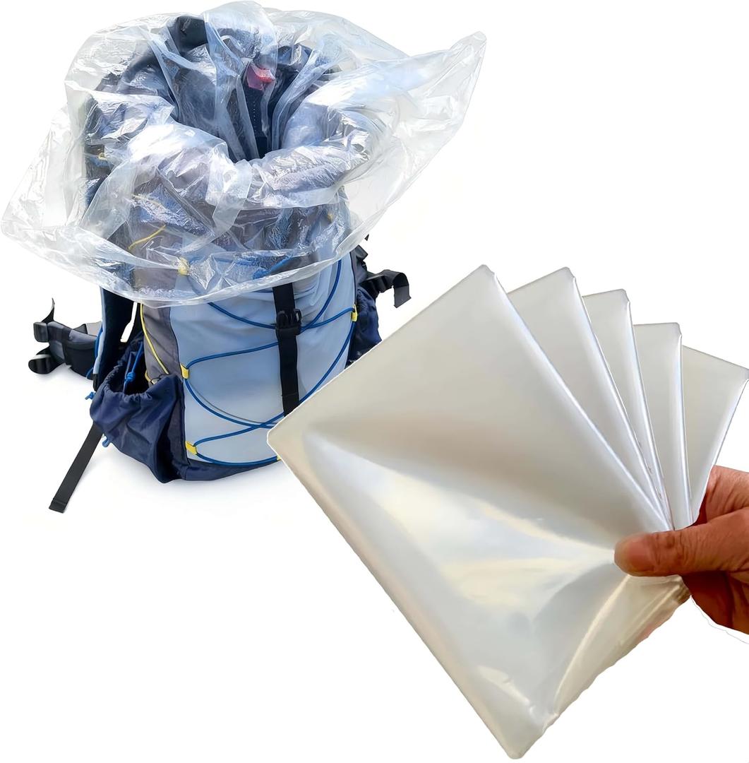 Nylon Pack Liner Backpacking Bags 20x36 Inch – 10 Pack Heavy-Duty 5.5 Mil Thick Liners for Hiking, Travel, Camping Gear, Lightweight Packing, Organizing, Storage, and Multi-Use Use