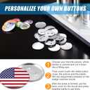 600 Pieces Blank Button Making Supplies Round Badge Parts Metal Pin Button Kit for Badge Make Machine, Including Metal Shells Back Cover and Clear Film(2.28 Inches)