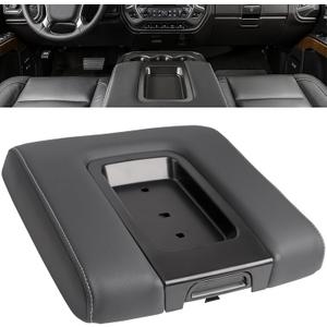 Center Console Lid Replacement Kit Black Compatible with Cadillac Chevy GMC Vehicle 2014-2020 Silverado Suburban Tahoe, Sierra Yukon XL, Escalade, Armrest Lid Cover Assembly Replaces# 22881398