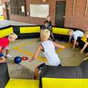 OZIS Gaga Ball Pit Inflatable 15FT with Built-in Blower, Portable Gaga Pit for Indoor Outdoor School Family Activities Easy to Setup