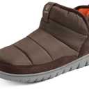 LongBay Men's Bootie Slippers with Memory Foam Indoor Outdoor Warm House Shoes Sport Lounge Camping Boots (13-14, Khaki)