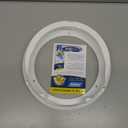 Camco Pop-A-Plate Plastic Plate Dispenser - Measures 10.2" Diameter x 2.6" Tall - Holds 9" Paper Plates - Ideal for Compact Spaces, RVs and Trailers - Mounts Under Cabinets or Shelves - White (57001)