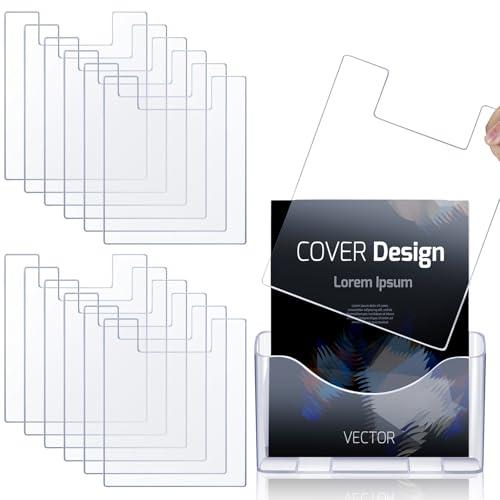 Teenyyou 12 Pack 8'' x 10'' Clear Acrylic Literature Shield for 8.5''x11'' Brochure Magazine Holders Clear Brochure Holders Shield to Keep Papers from Falling Forward for Market Store Shopping Office
