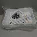 Laiensia 3-Tier Rolling Cart with Wheels, Multifunction Utility Storage Carts, Kitchen Storage Organizer, Mobile Shelving Unit for Bathroom, Laundry, with Classified Stickers, White