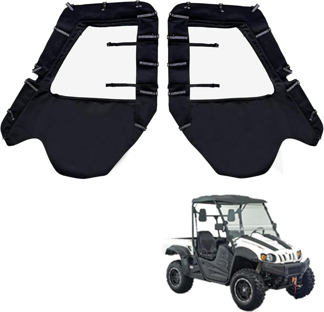 Soft Cab Enclosure Side Door, 900D Oxford Cloth for Hisun 500 700, Axis 500 700, Heavy Duty Zipper Window for Coleman 500 700, Massimo MSU500