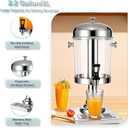 2.2 Gallon Drink Dispensers for Parties, Beverage Dispenser with Stand and Ice Shovel, Commercial Hot Cold Juice Dispenser for Parties, Wedding, Hotel Buffet, Banquet, Restaurant (8 L)