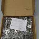 Ravinte 50 Pack 25 Pairs 1/2 inch Overlay Soft Close Hinges for Kitchen Cabinet Hinges Satin Nickel Hidden Hinges Stainless Steel Concealed Hinge self Closing