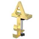 Monogrammed Christmas Stocking Holder with Initials,2 in 1 Fireplace Stocking and Garland Hanger for Mantle,2 Hooks Letter Gold Stocking Holder for Xmas Fireplace (Letter-A)