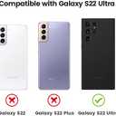 Tensea (3+2PCS Compatible with Samsung Galaxy S25 Ultra Camera Lens Protector, 9H Tempered Glass Camera Cover Screen Protector Metal Individual Ring [Installation Tray][Case Friendly] (Silver)