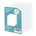 Egofine Plexiglass Sheets Acrylic Sheets 6 Pack of 8x10 0.04 Thick Clear Plastic Cast Transparent Plexi Glass for Crafting Projects, Replacement Picture Frame Glass, DIY Display, Easy to Cut
