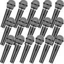 Facmogu 16PCS Fake Microphone Prop, Plastic Prop Microphone for Kids, Fake Pretend Play Microphone Toy for Karaoke Costume, Kids Mic Props for Halloween Christmas Cosplay Music Birthday Party Favors