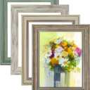 LUCKYLIFE 8x10 Picture Frame Set of 4, Rustic Farmhouse Picture Frames for Table or Wall Hanging