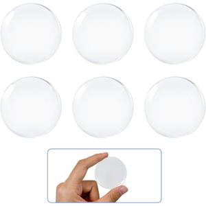 6PCS Door Stoppers, Wall Protectors from Door Knobs, Door Knob Wall Protector, Door Stoppers for Wall, Round Adhesive Doorstop, 2in Transparent Color, Traceless Back Glue, Juiblai
