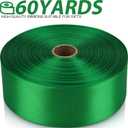 1-1/2 Inch 60 Yards Green Solid Satin Ribbon for Gift Wrapping,Craft Floral Bouquets,Wedding Party,Timeless Flower,Decoration Floral Hair,Balloons