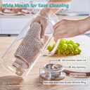 Bivvclaz 2 Liter 68 oz Glass Pitcher with Lid and Handle, Glass Carafe for Hot/Cold Water, Large Iced Tea Pitcher for Coffee, Juice and Homemade Beverage (Clear)