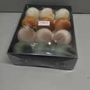 Christmas Tree Ornaments Set Velvet Balls, 12pcs Shatterproof Christmas Bulbs Ornaments for Xmas Tree Decorative Hanging, Vintage Flocked Decoration, 78mm, 3.15 in, Multicolor Green Brown Neutral