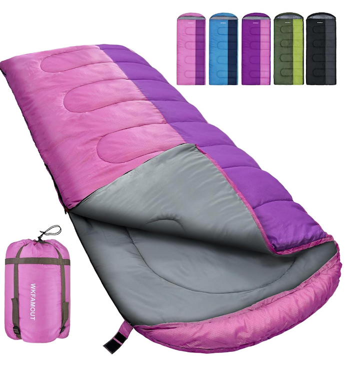 XL 10 Degree Sleeping Bags Waterproof for Adults 350GSM Machine Washable with Compression Sack for 3-4 Season Camping Outdoor