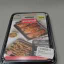 GoodCook Set of 2 Nonstick Steel 9" x 6" Toaster Oven Mini Baking Sheets with Racks, Gray