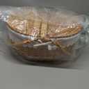 Wicker Picnic Basket with Removable Liner, Empty Picnic Baskets with Lid, Vintage-Style Picnic Hamper with Folding Woven Handle for Picnic, Camping, Outdoor, Halloween, Thanks Giving, Birthday (Cream)